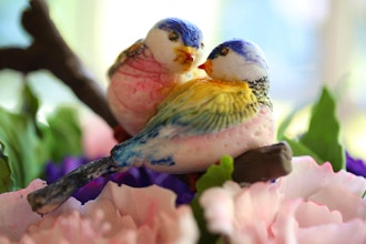 Love Birds Anniversary / Wedding Cake